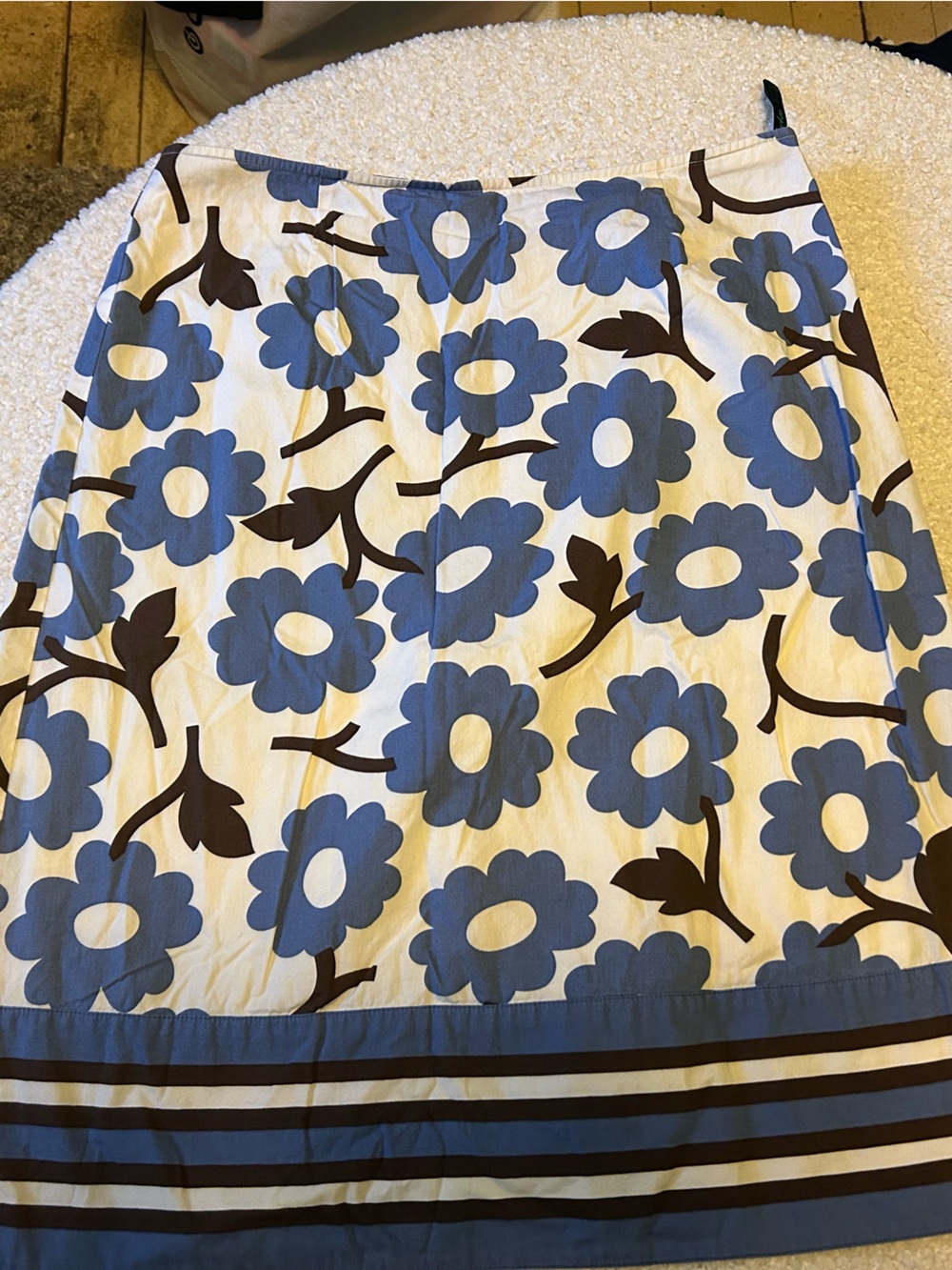 Boden Blue and White Floral Cotton Duvet Cover